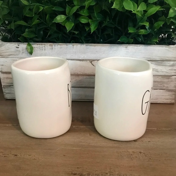 Rae Dunn Large Letter Mug Set BRIDE & GROOM - Picture 4 of 4